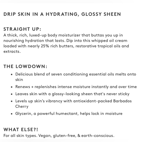 Fenty Beauty Butta Drop Whipped Oil Body Cream w/Tropical Oils + Shea Butter New - Picture 6 of 6